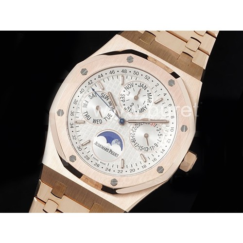 오데마피게 로얄오크 41mm 컴플리케이션 크로노 로즈골드 실버 다이얼 | Royal Oak 41mm Complicated 26574 RG APSF1:1 Best Edition Silver Dial on RG Bracelet A5134