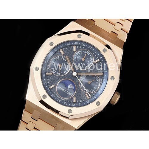 오데마피게 로얄오크 41mm 컴플리케이션 로즈골드 블루 다이얼 | Royal Oak 41mm Complicated 26574 RG APSF1:1 Best Edition Blue Dial on RG Bracelet A5134