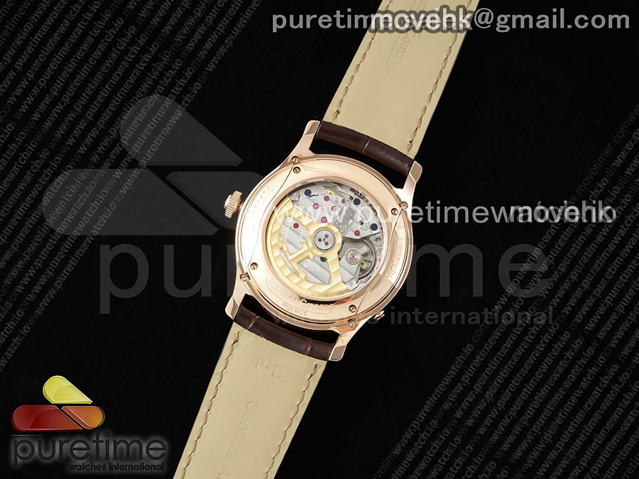 예거르꿀뜨르 마스터 울트라 신 퍼페츄얼 칼렌더 로즈골드 크림 다이얼 | Master Ultra Thin Perpetual Calendar RG V9F 1:1 Best Edition Cream Dial on Brown Leather Strap A868 V2 상세이미지 13