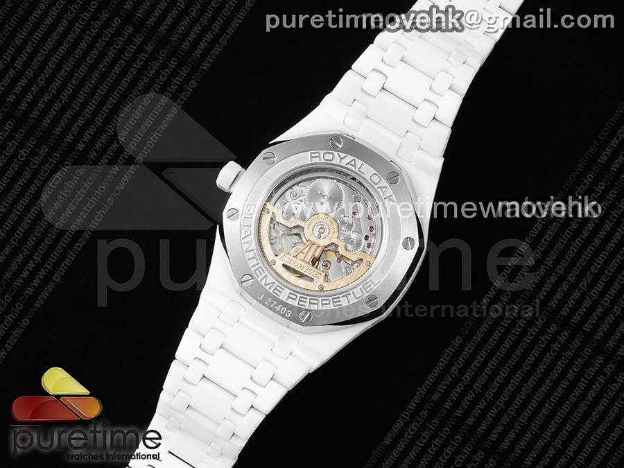 오데마피게 로얄오크 페페츄얼 칼렌더 화이트 세라믹 데이데이트 문페이즈 블루 다이얼 | Royal Oak Perpetual Calendar 26579cb White Ceramic APSF Best Edition on Ceramic Bracelet A5134 (CHS) 상세이미지 14