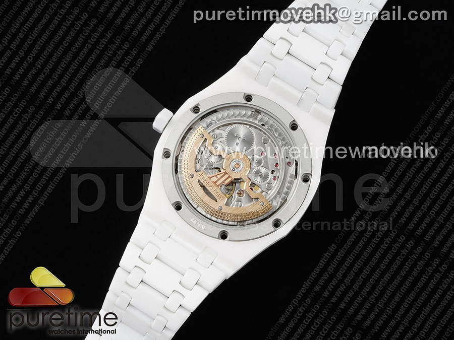 오데마피게 로얄오크 페페츄얼 칼렌더 화이트 세라믹 데이데이트 문페이즈 블루 다이얼 | Royal Oak Perpetual Calendar 26579cb White Ceramic APSF Best Edition on Ceramic Bracelet A5134 (CHS) 상세이미지 16