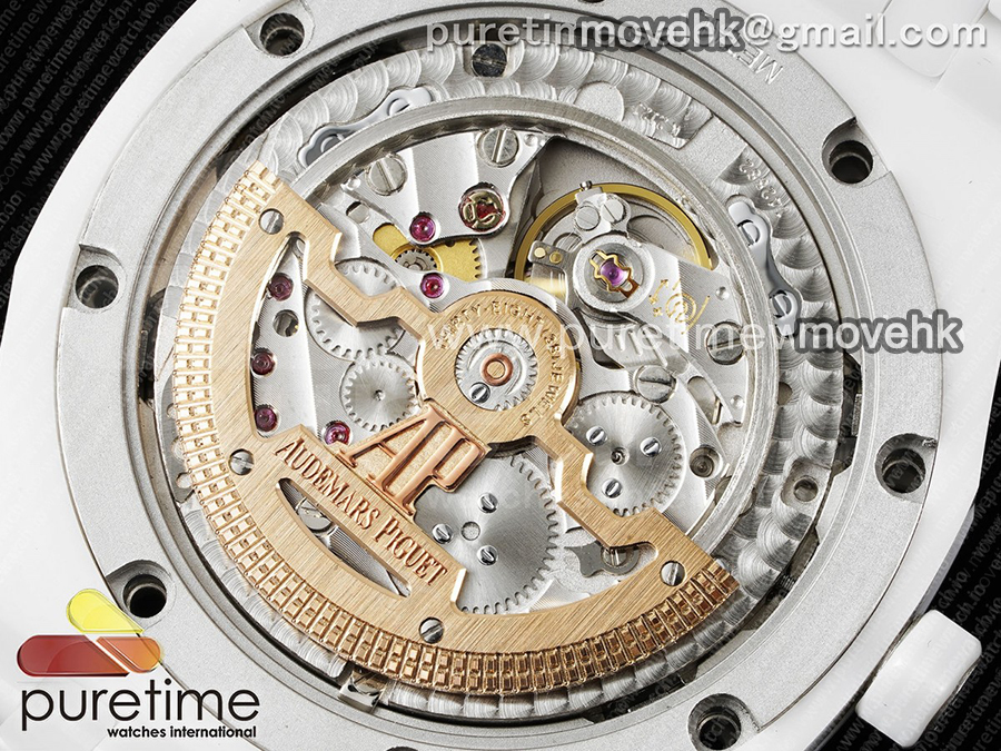 오데마피게 로얄오크 페페츄얼 칼렌더 화이트 세라믹 데이데이트 문페이즈 블루 다이얼 | Royal Oak Perpetual Calendar 26579cb White Ceramic APSF Best Edition on Ceramic Bracelet A5134 (CHS) 상세이미지 18