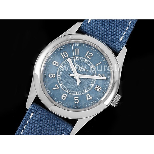 파텍필립 칼라트라바 블루 다이얼 | Calatrava 6007A SS 3KF 1:1 Best Edition Blue Dial on Blue Leather Strap A324 Super Clone V2