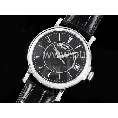 파텍필립 칼라트라바 5153 블랙 다이얼 | Calatrava 5153 SS ZF 1:1 Best Edition Black Dial on Black Leather Strap A324CS