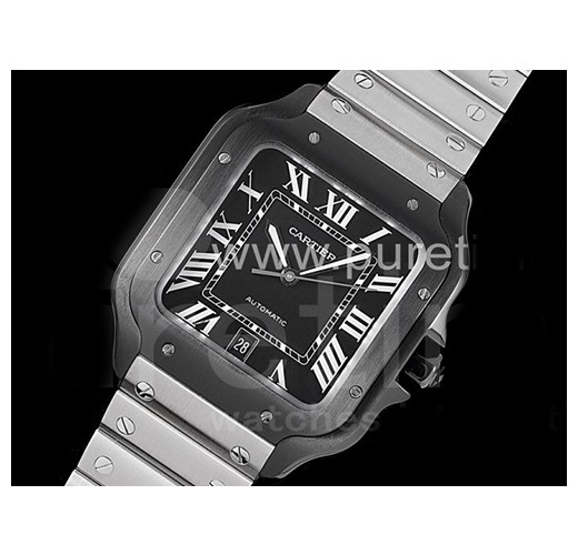 까르띠에 산토스 드에 까르띠에 40mm PVD 블랙베젤 블랙 다이얼