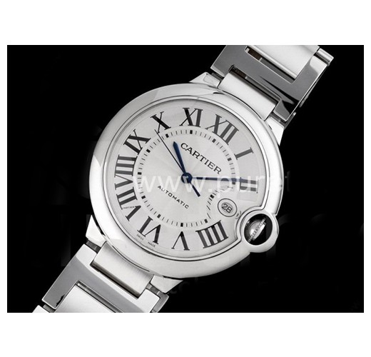 까르띠에 발롱블루 42mm 스테인레스 스틸 화이트 다이얼, 홍콩명품남자시계,CARTIER