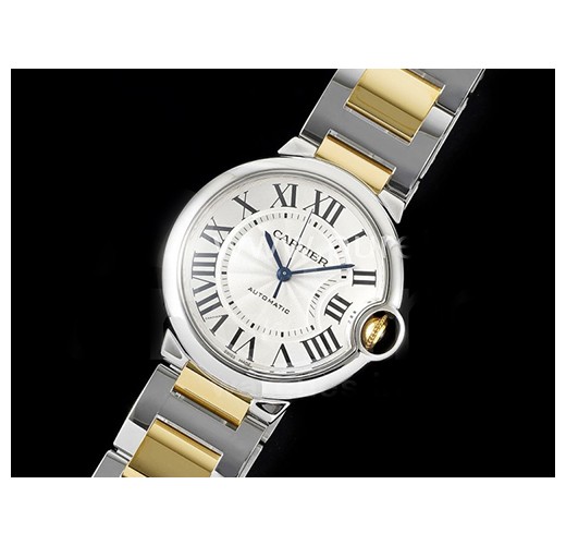 까르띠에 발롱블루 36mm 스틸/옐로우골드 화이트 다이얼, 홍콩명품시계, CARTER