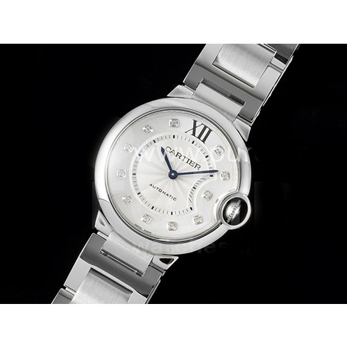 까르띠에 발롱블루 36mm 스테인레스 스틸 다이아 마크 화이트 다이얼, 홍콩명품시계, CARTER