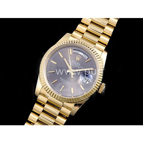 [ROLEX] 로렉스 데이데이트 36mm 옐로우골드 그레이 다이얼, 홍콩명품시계,롤렉스,남자명품시계,메탈시계,무브타임