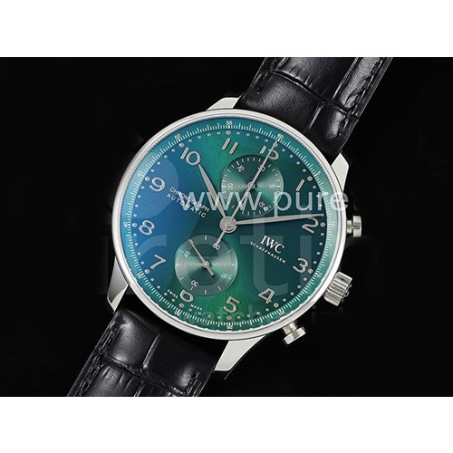 [홍콩명품시계.IWC] 아이더블유씨 포르투기스 크로노 IW3716 그린 다이얼, 무브타임,남자명품시계,워치,중년남자,SA,명품시계