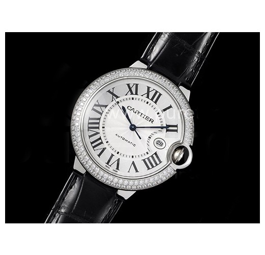 [홍콩명품시계.CARTIER] 까르띠에 발롱블루 42mm 다이아몬드 베젤 화이트 다이얼, 무브타임,남자명품시계,워치,중년남자,SA,명품시계