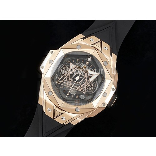 [홍콩명품시계.HUBLOT] 휴블럿 빅뱅 상블러우 II 크로노 로즈골드 블랙 다이얼, 무브타임,남자명품시계,워치,중년남자,SA,명품시계