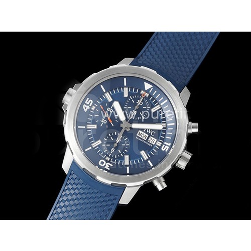 [홍콩명품시계.IWC] 아이더블유씨 아쿠아타이머 크로노 데이데이트 블루 다이얼, 무브타임,남자명품시계,워치,중년남자,SA,명품시계,라버스트랩