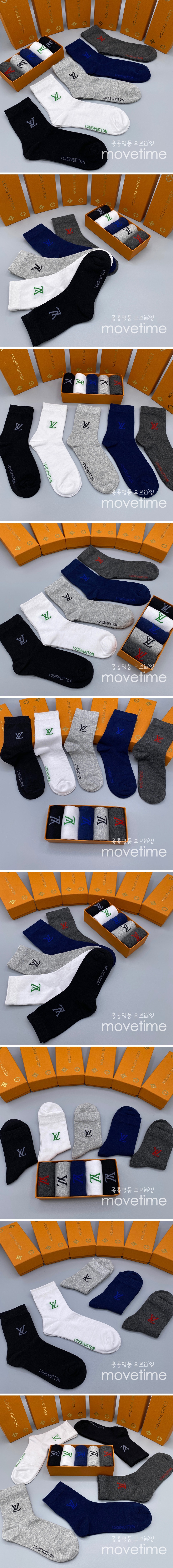[홍콩명품.LOUIS VUITTON] 루이비통 22SS 선물용 양말 5종, ET431, NNT, 홍콩명품쇼핑몰,무브타임,악세사리,잡화,생활용품