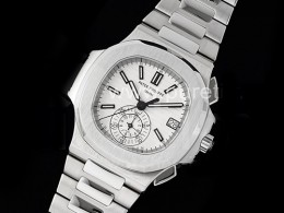 [홍콩명품시계.PATEK PHILIPPE] 파텍필립 노틸러스 5980 크로노그래프 화이트 다이얼, 무브타임,남자명품시계,워치,중년남자,SA,명품시계