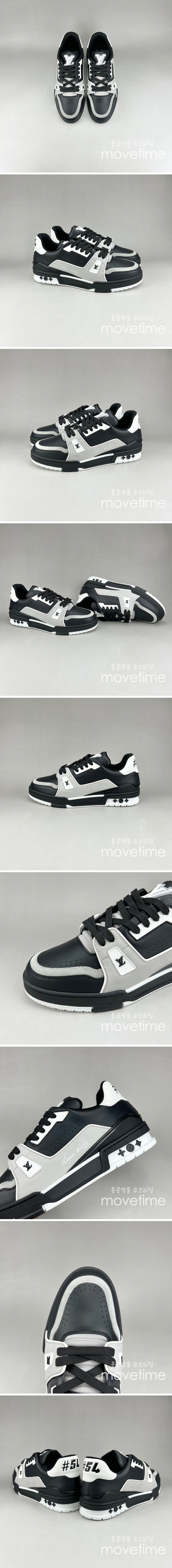 [홍콩명품.LOUIS VUITTON] 루이비통 23SS 트레이너 스니커즈 (블랙-그레이), SE1031, S3, 무브타임사이트,인터넷명품쇼핑몰,남자명품,슈즈,신발