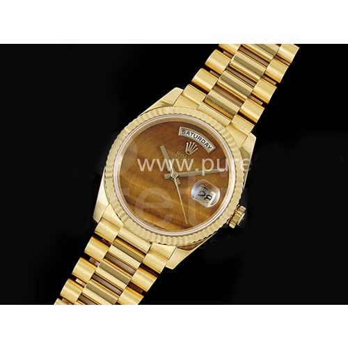 [홍콩명품시계.ROLEX] 롤렉스 데이데이트 36mm 옐로우골드 브라운 웨이브 다이얼, 명품직구,구매대행,럭셔리,남자명품시계,워치,중년남자