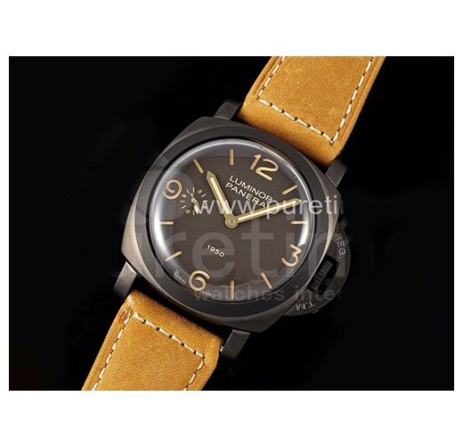 [홍콩명품시계.PANERAI] 파네라이 팸375 PVD블랙 세라믹 브라운 다이얼, 남자명품시계,워치,중년남자,SA,명품시계,손목시계