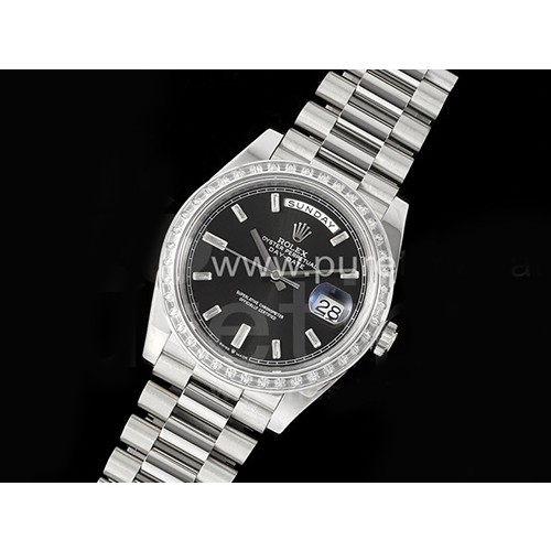 [홍콩명품시계.ROLEX] 롤렉스 데이데이트 40mm 다이아몬드 베젤 블랙 다이얼, 명품직구,구매대행,럭셔리,남자명품시계,워치,중년남자