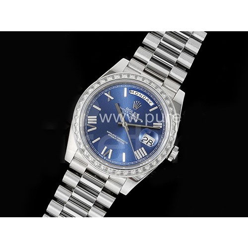 [홍콩명품시계.ROLEX] 롤렉스 데이데이트 40mm 다이아몬드 베젤 블루 다이얼, 명품직구,구매대행,럭셔리,남자명품시계,워치,중년남자