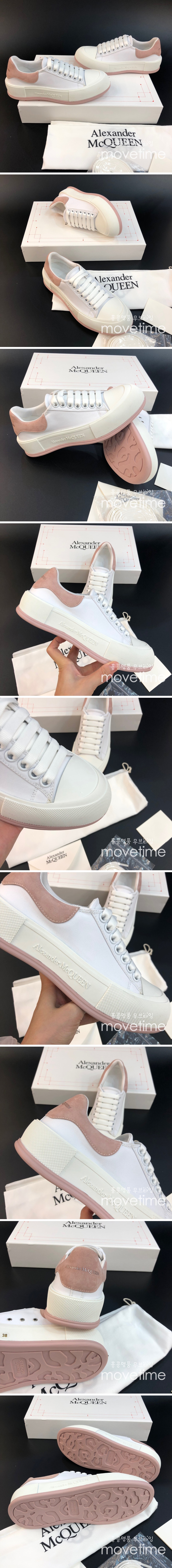 [홍콩명품.McQueen] 알렉산더맥퀸 23SS  데크 플림솔 스니커즈 (핑크), SE1507, PMD, 무브타임사이트,인터넷명품쇼핑몰,남자명품,슈즈,신발