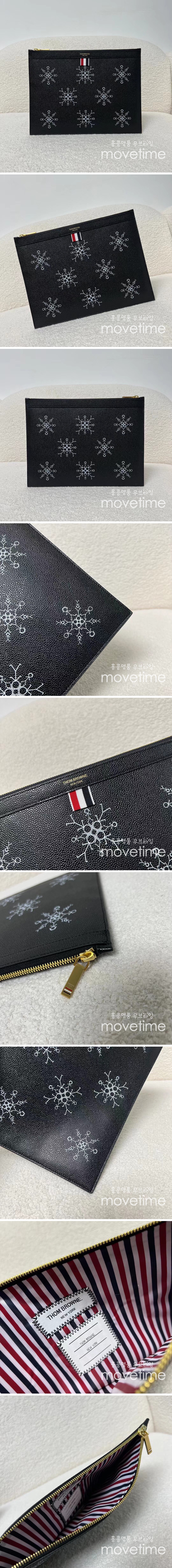 [홍콩명품.THOME BROWNE] 톰브라운 23SS 패턴 프린트 클러치 백 (라지-블랙), BGM1371, TBB, 홍콩명품가방,손목가방,크로스백,핸드백,구매대행,무브타임