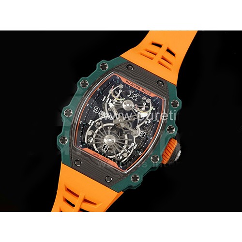 [홍콩명품시계.RICHARD MILLE] 리차드밀레 RM21-02 투어빌론  스켈레톤 다이얼 고무밴드 스트랩, 명품직구,구매대행,럭셔리,남자명품시계,워치,중년남자
