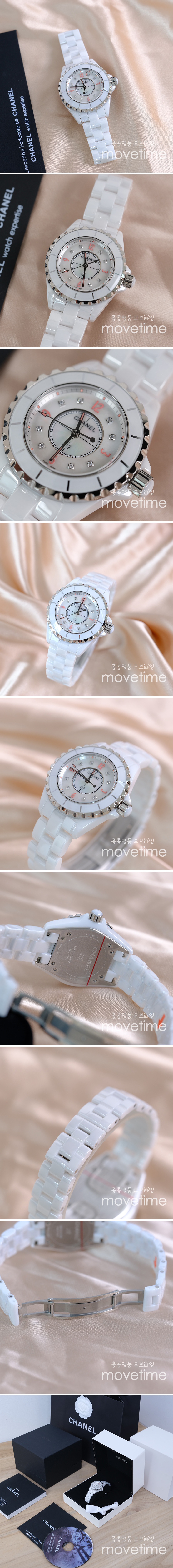 [홍콩명품.CHANEL] 샤넬 J12 화이트 세라믹 H4864 쿼츠 33x11mm, BC, 여자명품시계,워치,SA,명품시계