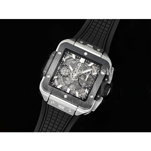 [홍콩명품시계.HUBLOT] 휴블럿 스퀘어 뱅 유니코 42mm 티타늄 블랙세라믹 베젤 스켈레톤 다이얼, 남자명품시계,워치,손목시계,명품직구