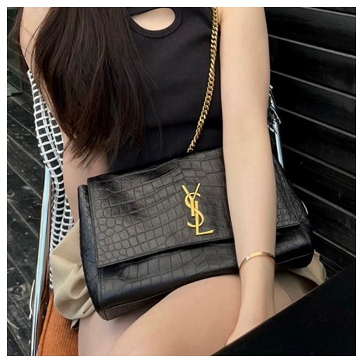 [홍콩명품.YSL] 입생로랑 23SS 로고 크로스백 가죽 가방 (브라운-2사이즈), BGM2063, 홍콩명품가방,명품쇼핑몰,크로스백,핸드백,구매대행,무브타임