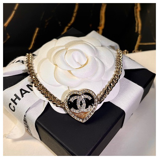 [홍콩명품.CHANEL] 샤넬 23SS 로고 하트 체인 목걸이, ET1675, BLF, 홍콩명품가방,명품쇼핑몰,크로스백,핸드백,구매대행,무브타임