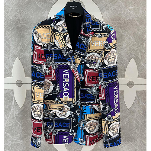 [홍콩명품.VERSACE] 베르사체 23SS 로고 그래픽 정장 수트 자켓, BM11379, SAM, 홍콩명품의류,구매대행,온라인명품
