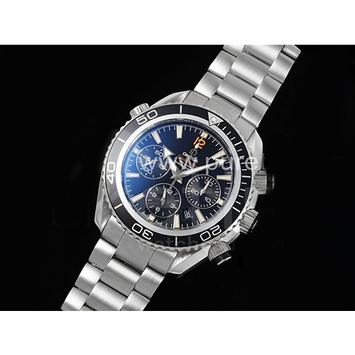 [홍콩명품시계.OMEGA] 오메가 시마스터 크로노 43mm 블랙 베젤 블랙 다이얼 메탈스트랩