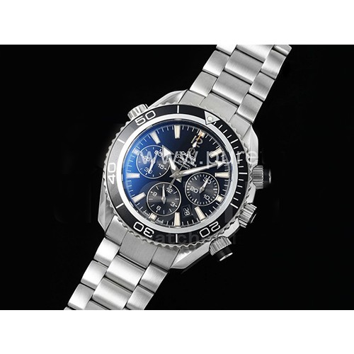 [홍콩명품시계.OMEGA] 오메가 시마스터 크로노 43mm 블랙 베젤 블랙 다이얼 메탈스트랩