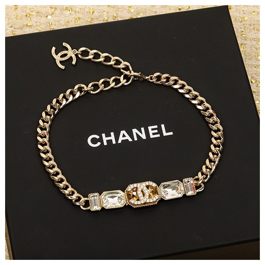 [홍콩명품.CHANEL] 샤넬 24SS 로고 금장 다이아 체인 목걸이, ET1990, NNT, 명품악세사리,팔찌,귀걸이,반지