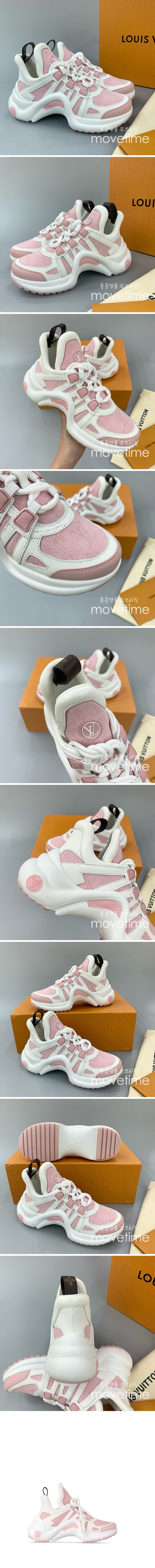 [홍콩명품.LOUIS VUITTON] 루이비통 24SS 로고 여성 아치라이트 스니커즈 운동화 (핑크), SE3031, PMD, 명품스니커즈,운동화,구두,로퍼,하이탑,신발