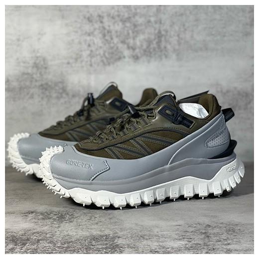 [홍콩명품.MONCLER] 몽클레어 24SS 로고 TRAILGRIP GTX 스니커즈 운동화 (카키-그레이), SE3125, S3, 명품스니커즈,운동화,구두,로퍼,하이탑,신발