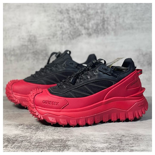 [홍콩명품.MONCLER] 몽클레어 24SS 로고 TRAILGRIP GTX 스니커즈 운동화 (블랙-레드), SE3127, S3, 명품스니커즈,운동화,구두,로퍼,하이탑,신발