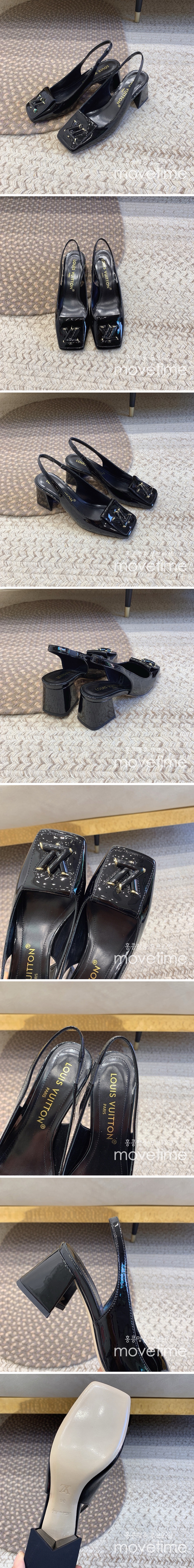 [홍콩명품.LOUIS VUITTON] 루이비통 24SS 로고 여성 SHAKE 셰이크 펌프스 레더 가죽 5.5cm굽 구두 (블랙), SE3310, SMS, 명품스니커즈,운동화,구두,로퍼,하이탑,신발