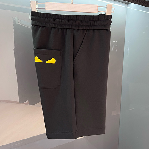 [홍콩명품,FENDI] 펜디 24SS 로고 몬스터아이 쇼츠 반바지 (블랙), BM14501, BR, 홍콩명품의류,구매대행,온라인명품