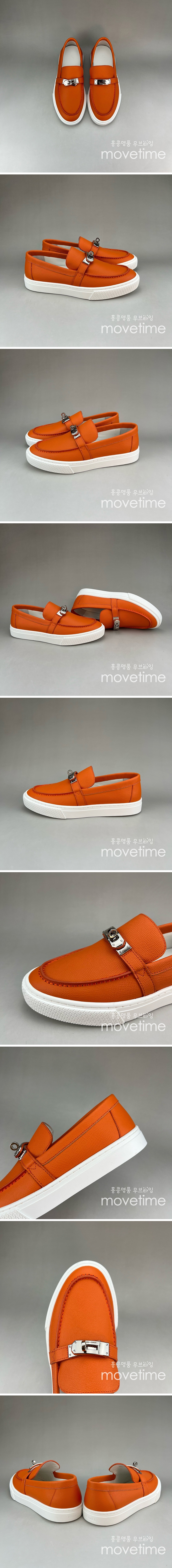 [홍콩명품.Hermes] 에르메스 23SS 로고 레더 가죽 구두 로퍼 (오렌지), SE3506, S3, 명품스니커즈,운동화,구두,로퍼,하이탑,신발