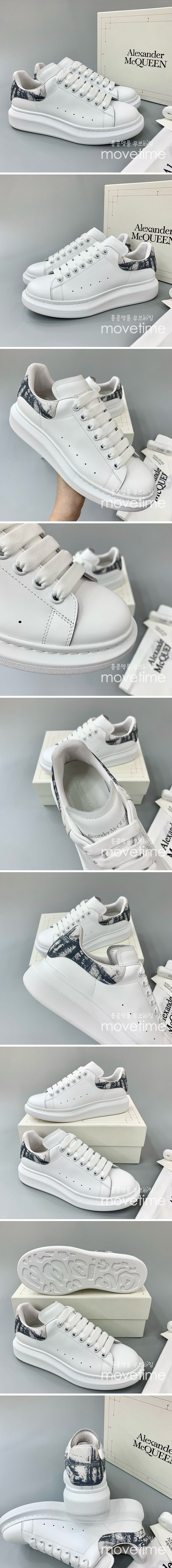 [홍콩명품.McQueen] 알렉산더맥퀸 24SS 로고 오버솔 스니커즈 운동화 (화이트), SE3600, PMD, 명품스니커즈,운동화,구두,로퍼,하이탑,신발