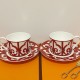 [홍콩명품.Hermes] 에르메스 24SS 선물용 로고 도자기 티컵 커피컵 세트 (6pcs), ET2612, ZAKKA, 명품악세사리,팔찌,귀걸이,반지