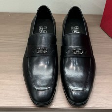 [홍콩명품.FERRAGAMO] 페레가모 24SS 로고 간치니 레더 가죽 정장 구두 (블랙), SE3690, S2, 명품스니커즈,운동화,구두,로퍼,하이탑,신발