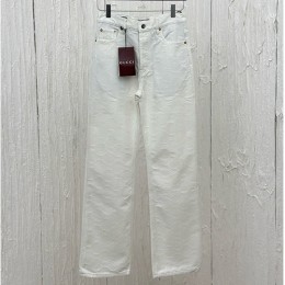 [홍콩명품.Gucci] 구찌 24SS 로고 GG수프림 데님 팬츠 진 청바지 (화이트), BM14991, KB, 홍콩명품의류,구매대행,온라인명품