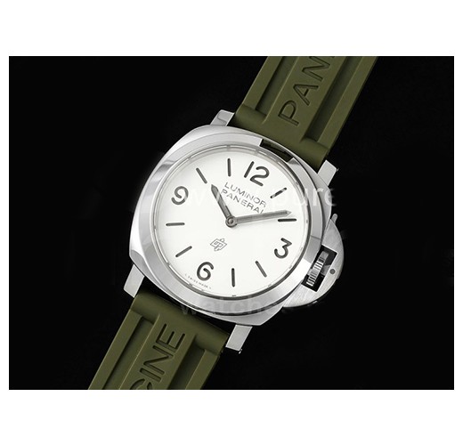 [홍콩명품시계.PANERAI] 파네라이 팸1087 화이트 다이얼 그린 라버밴드, 무브타임,남자명품시계,워치,남자,SA,고무밴드