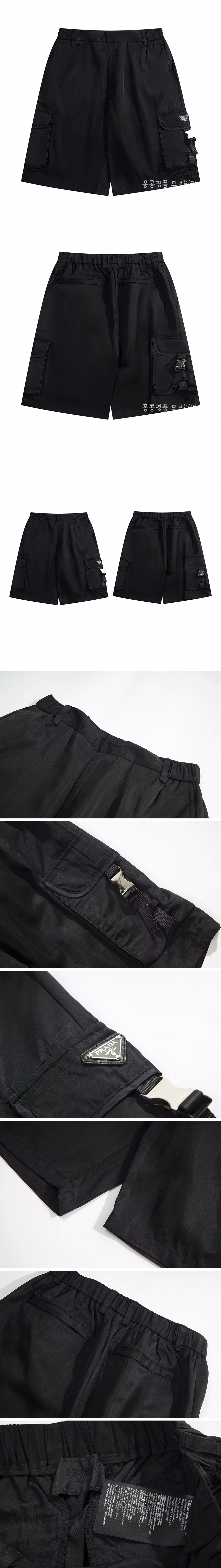 [홍콩명품,PRADA] 프라다 24SS 삼각로고 나일론 쇼츠 반바지 (블랙), BM15099, JU, 홍콩명품의류,구매대행,온라인명품