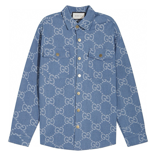 [홍콩명품.Gucci] 구찌 24SS 로고 GG 수프림 데님 남방 셔츠 (2컬러), BM15335, JU, 홍콩명품의류,구매대행,온라인명품