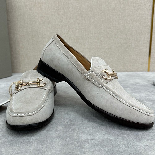 [홍콩명품.Brunello Cucinelli ] 브루넬로쿠치넬리 24SS 로고 레더 가죽 구두 로퍼 (그레이), SE3864, S2, 명품스니커즈,운동화,구두,로퍼,하이탑,신발