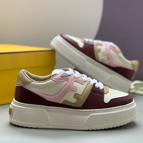 [홍콩명품,FENDI] 펜디 24SS 로고 MATCH 남여공용 스니커즈 운동화 (와인), SE3960, PMD, 명품스니커즈,운동화,구두,로퍼,하이탑,신발
